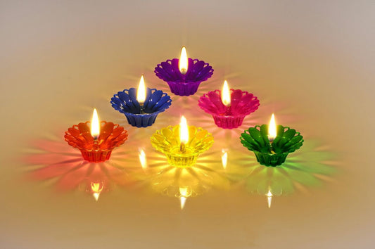3D REFLECTIVE DIYA 24 PCS SET FOR DIWALI- Festival Diwali Decor